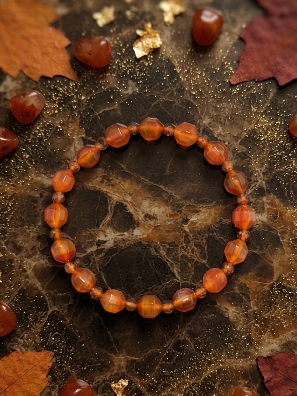 Agate/Garnet Bracelet